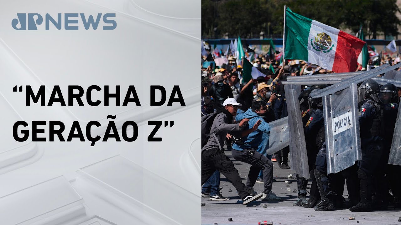 Manifestação termina em confronto no México