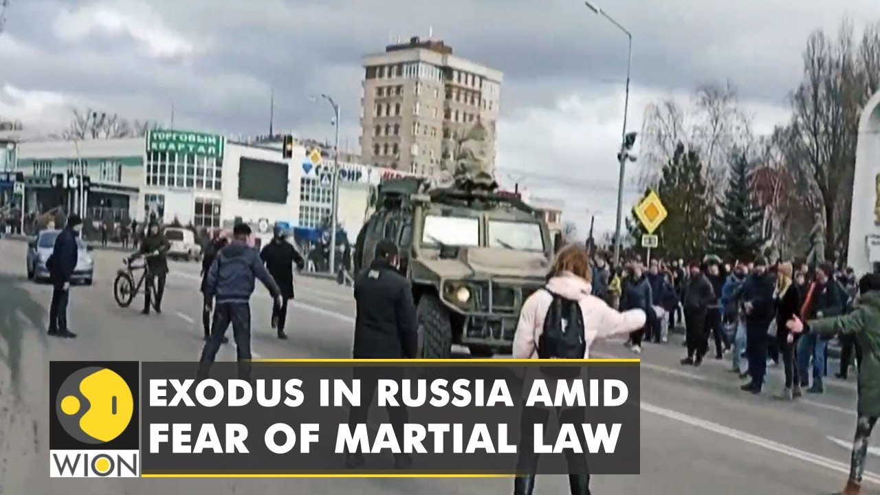 Russian invasion sparked anti-war protest, exodus amid fear of Martial Law