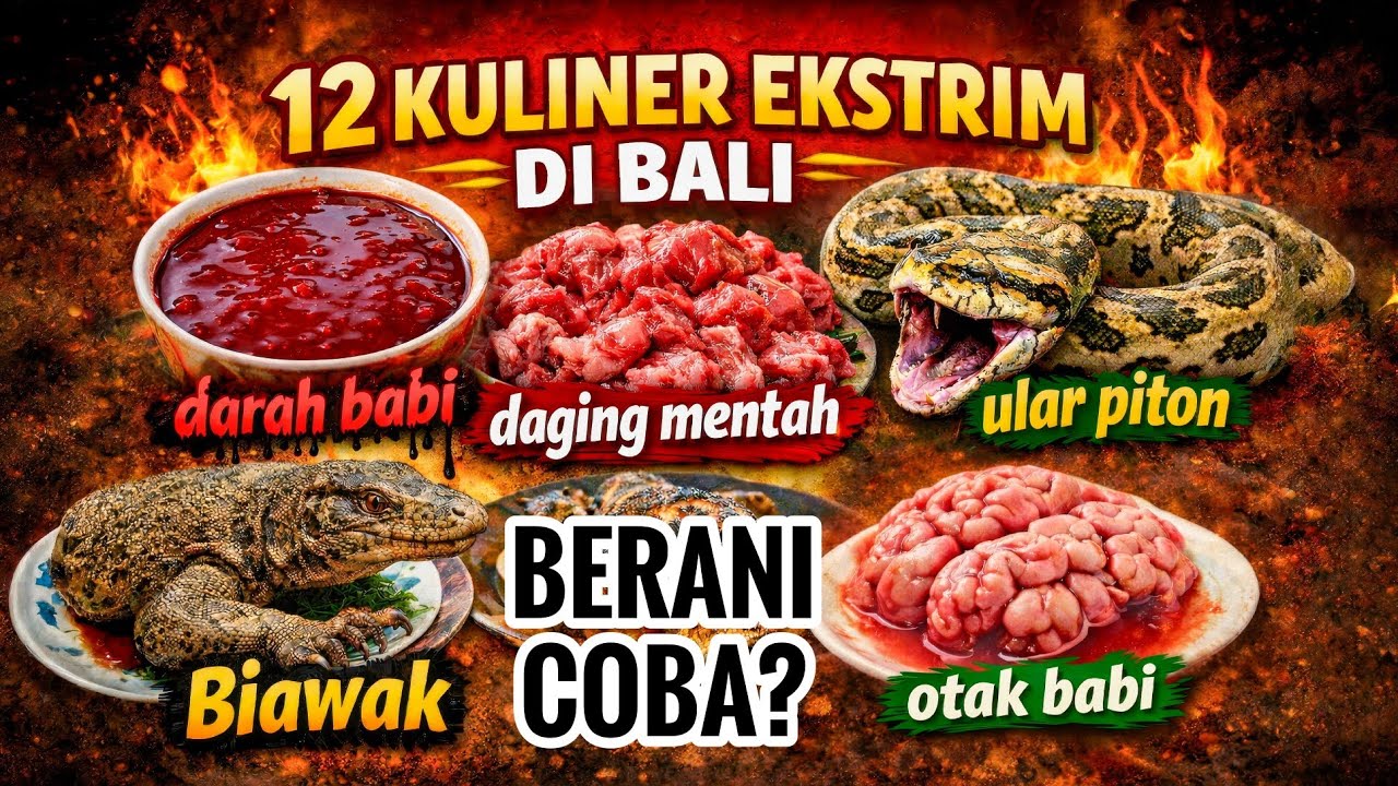 12 KULINER EKSTRIM DI BALI - BERANI COBA?