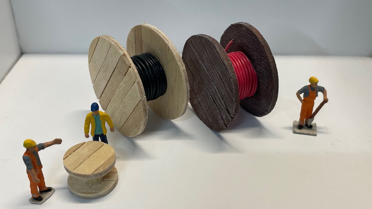 „Kabelrollen“ für Modelleisenbahnen selbst erstellen