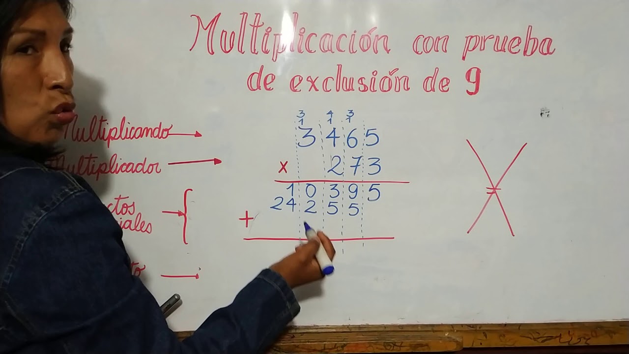 MULTIPLICACIÓN CON PRUEBA DE EXCLUSIÓN DE 9