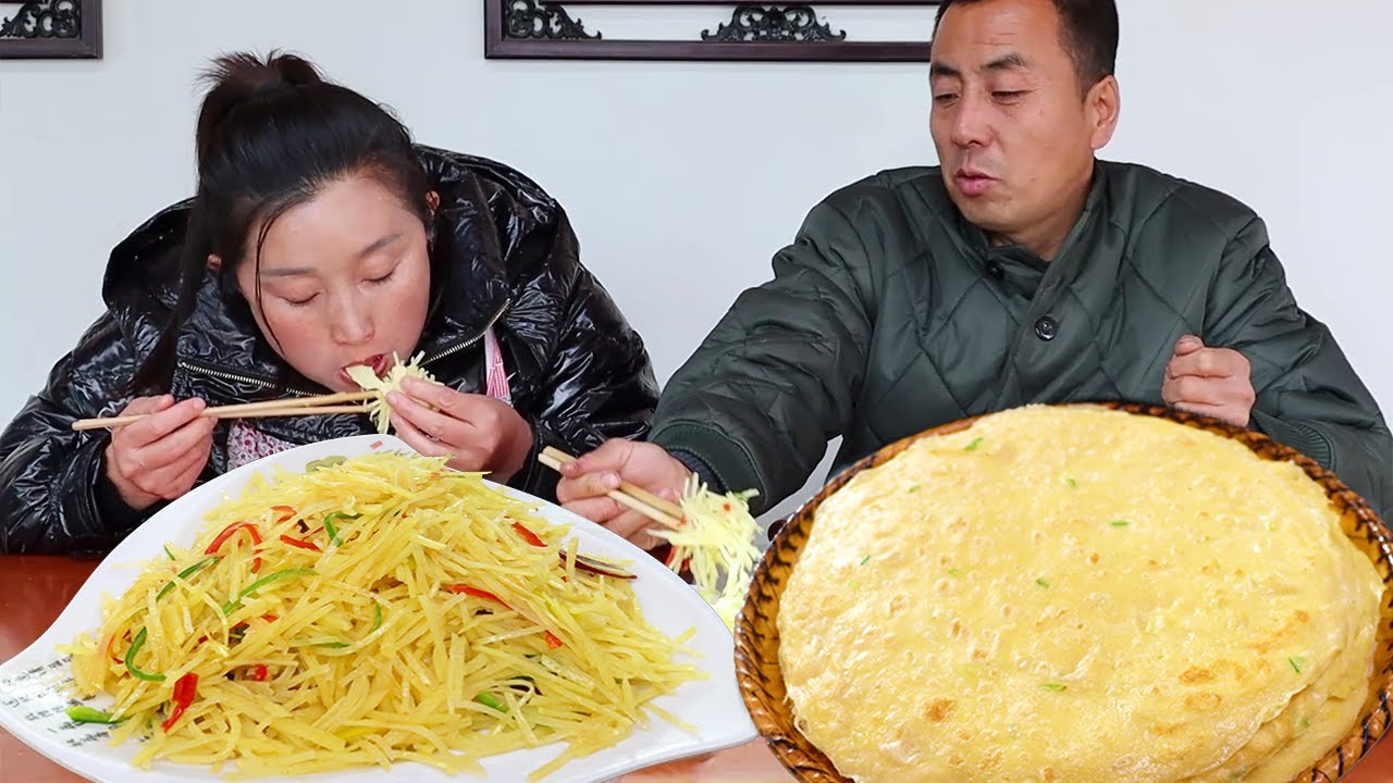 Северный Шэньси характерные буррито с овощами! Мягкий яичный пирог с картофельным измельчением, и д