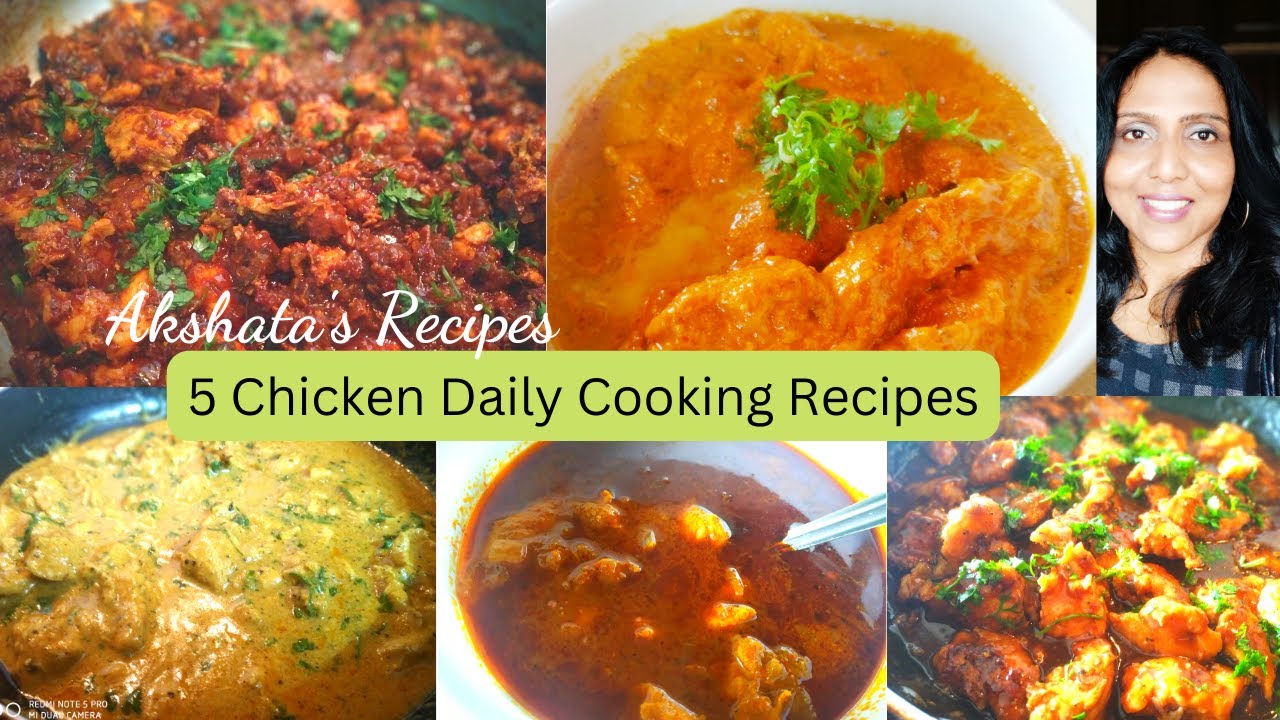 5 Chicken Recipes Part 1|Quick & Easy Daily Cooking|@akshatasrecipes