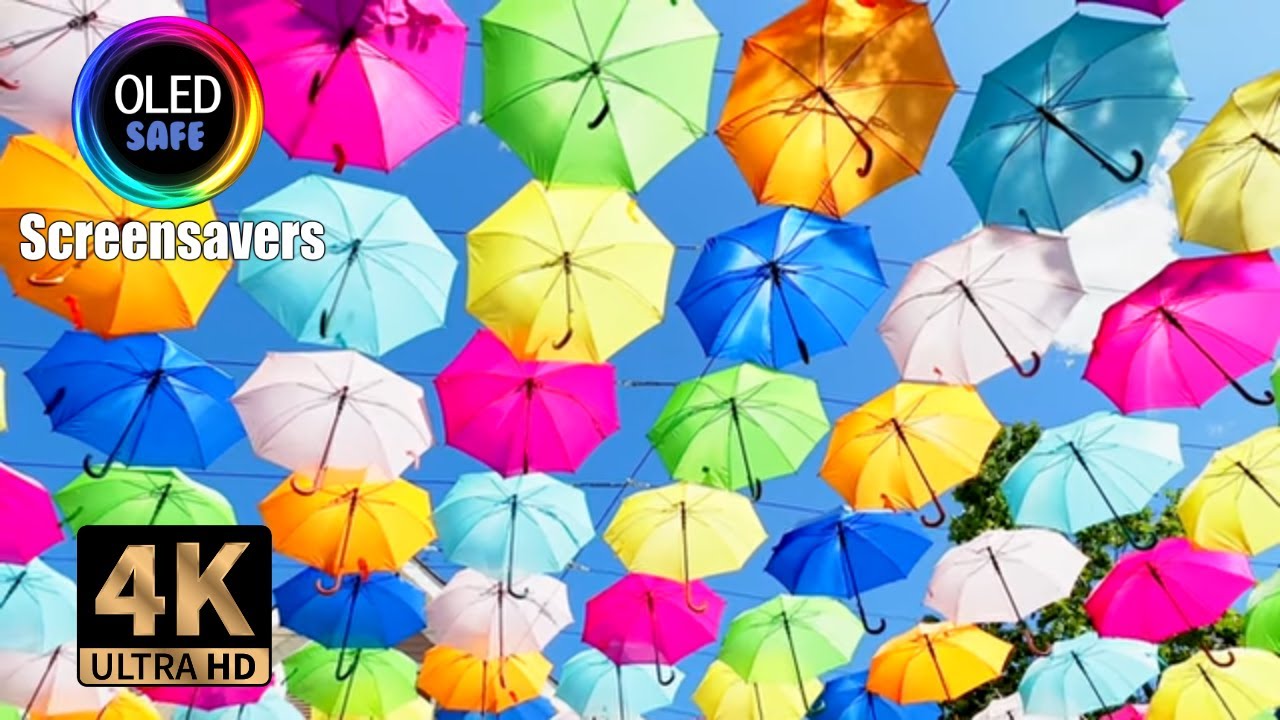 Umbrella Sky Screensaver - 10 Hours - 4k - OLED Safe - No Burn-in