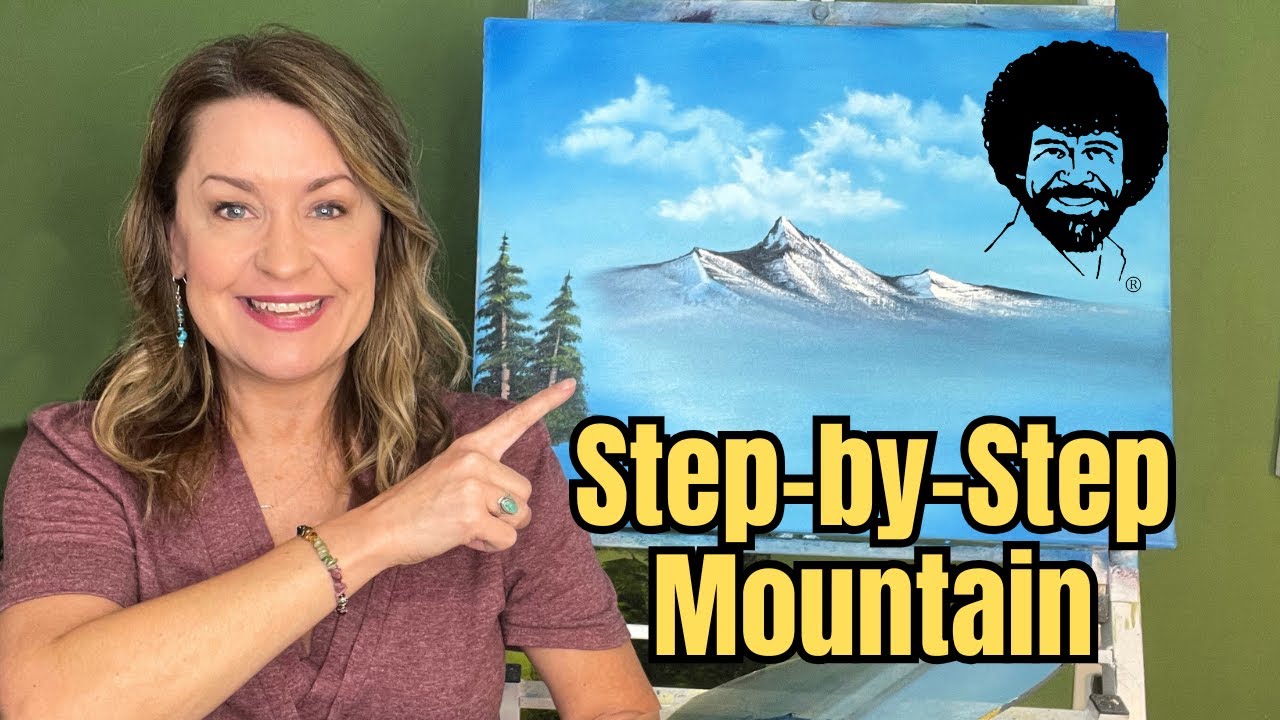 How to Paint Mountains - Bob Ross Wet on Wet Technique