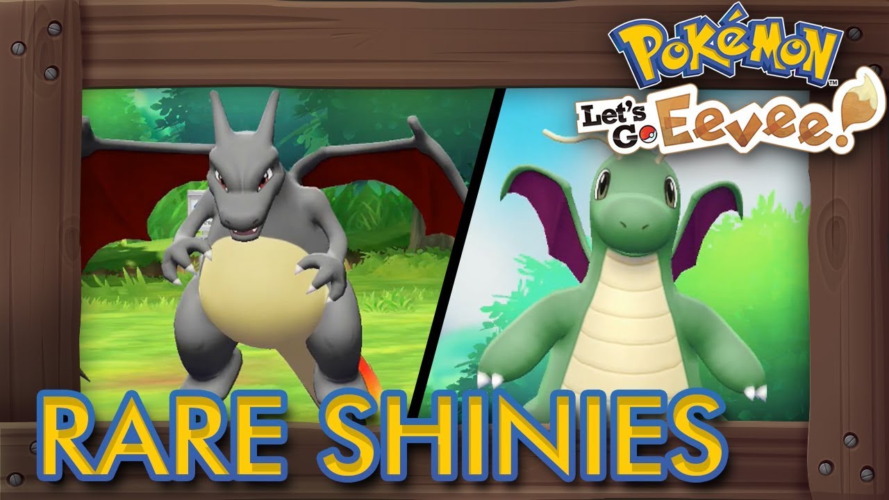 Wild SHINY CHARIZARD & DRAGONITE in Pok&eacute;mon Let's Go Pikachu & Eevee