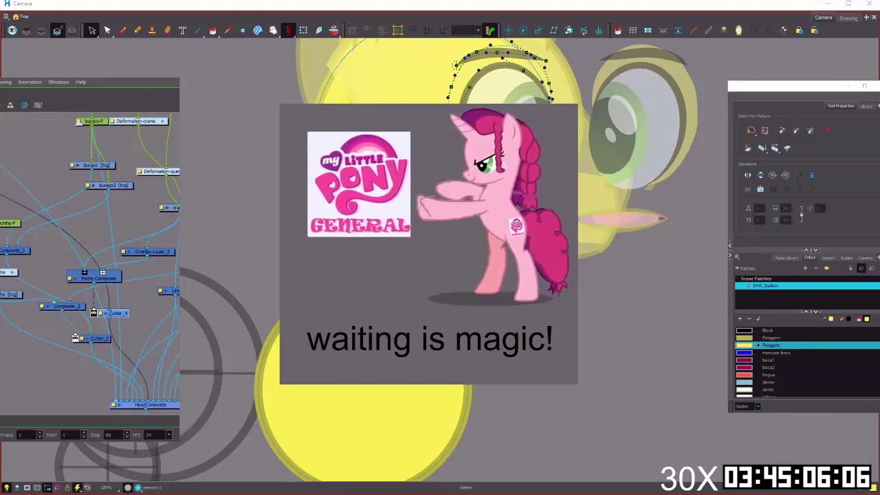 Toon Boom harmony Premium my little pony rigging timelapse (Stallion)