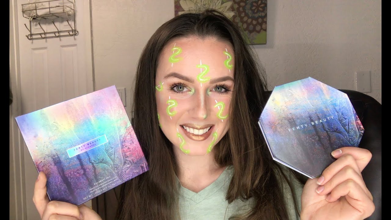 Fenty Beauty KILLAWATT FOIL Freestyle Highlighter Palette | Swatching | Review