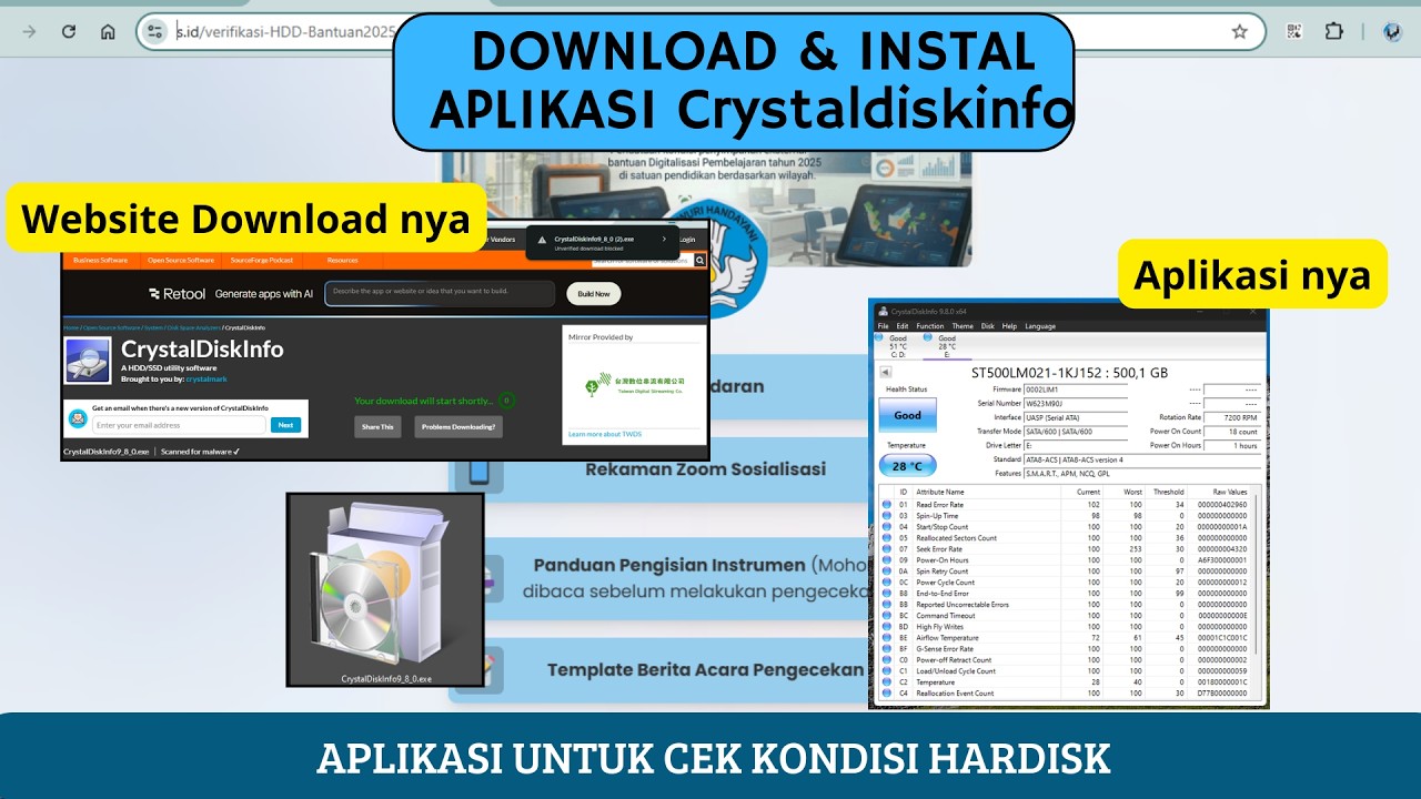 CARA DOWNLOAD & INSTALAPLIKASI Crystaldiskinfo | APLIKASI UNTUK CEK HARDISK BANTUAN