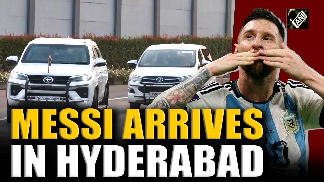Lionel Messi arrives in Hyderabad, after Kolkata mishap | G.O.A.T India Tour 2025