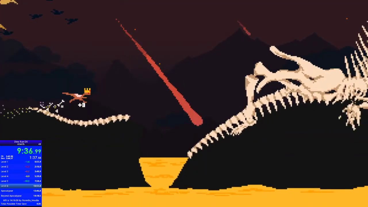 Dino Run DX Speedrun: Alien% 14:17.20