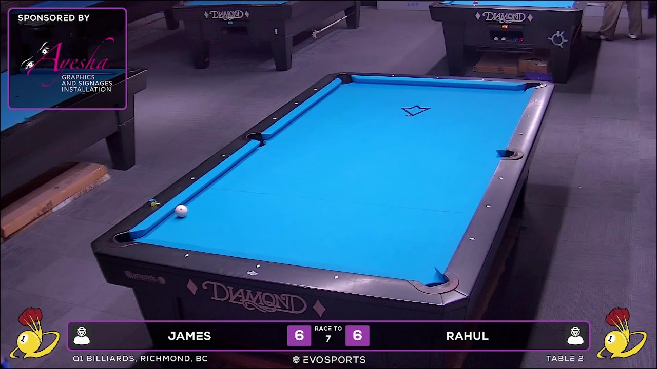 JAMES vs RAHUL - Q1 BILLIARDS - TABLE 2 | EvoSports