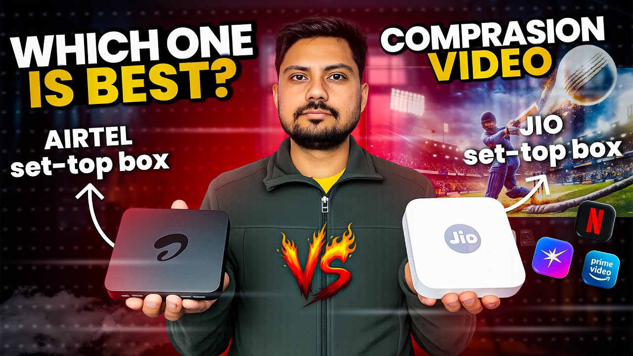 Jio Set Top Box vs Airtel Xstream Box Full Comparison 2026 – Which One Is Best?🔥