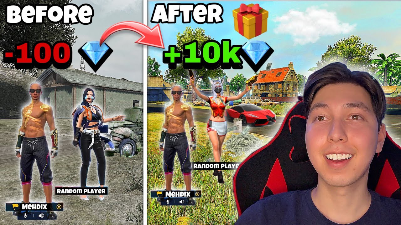 GIVE ME A CHALLENGE AND WIN 💎🎁 | Indian Server Player Challenged me - Mehdix Free Fire