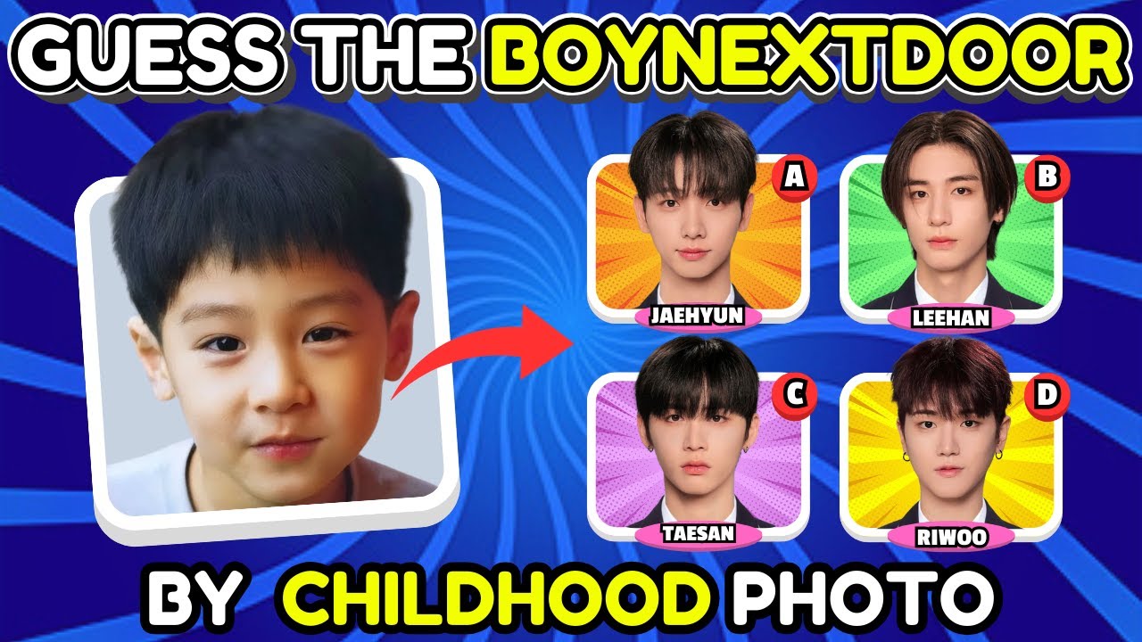 Guess BOYNEXTDOOR Member Childhood Photo! | K-Pop Quiz Game 💙🖤