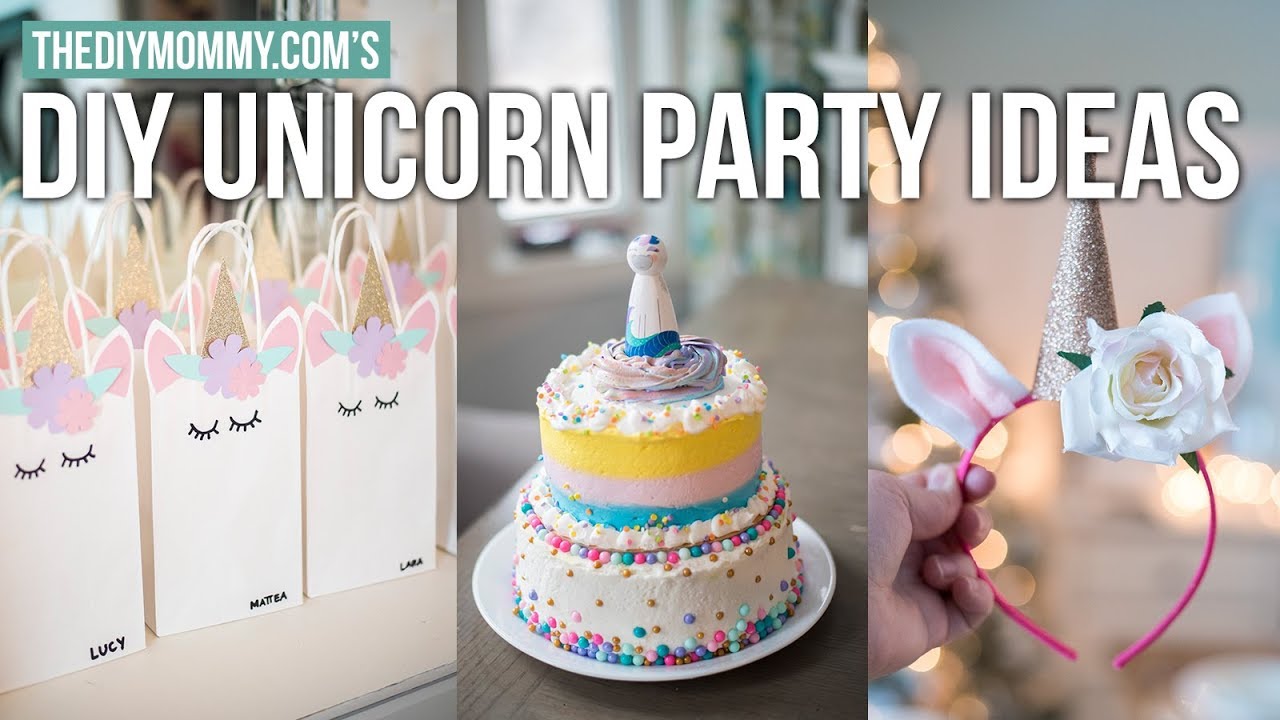 DIY UNICORN PARTY IDEAS | Party Bag - Cake Hack - Unicorn Headband | The DIY Mommy