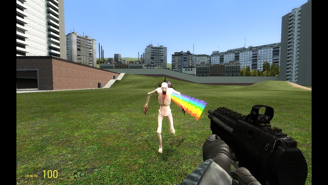 [GMod] SCP - 096 is a rainbow gun KO
