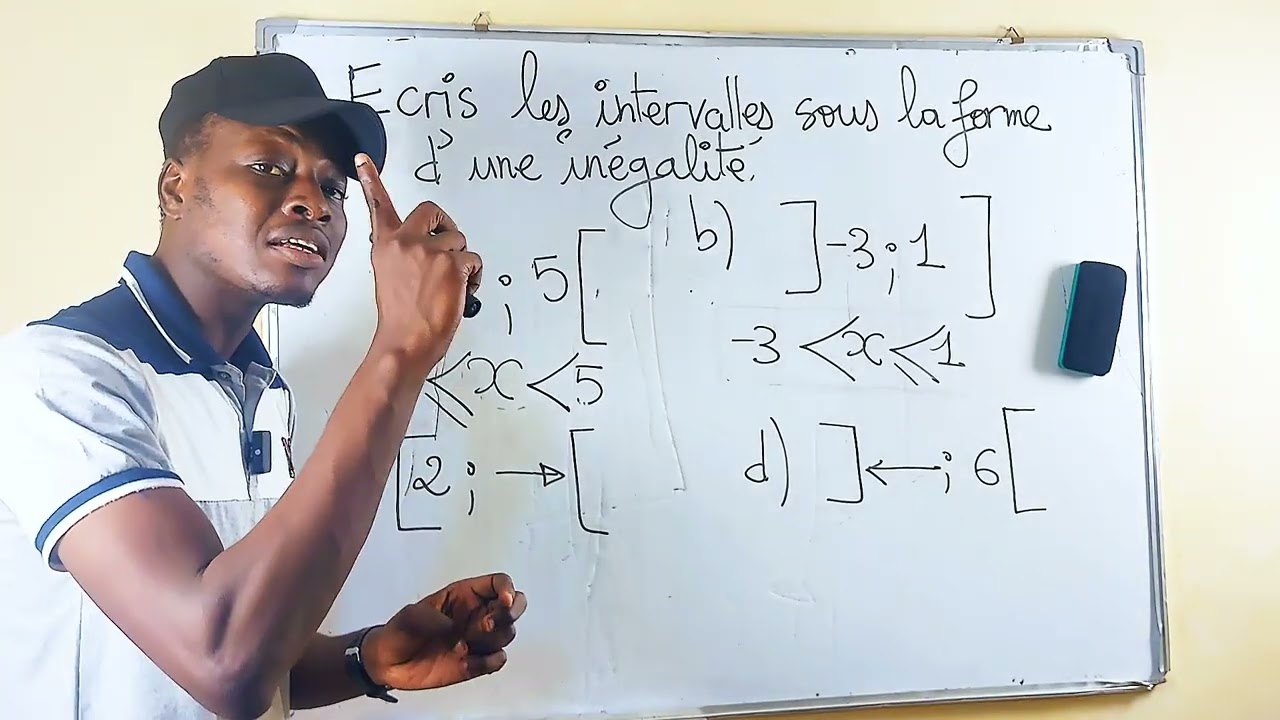 Comment écrire un intervalle sous la forme d'une inégalité #maths#mathematics #education #intervalle