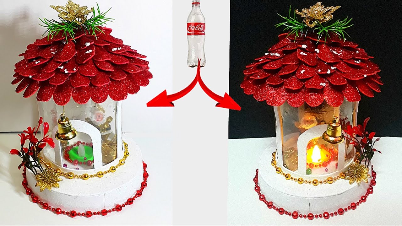 DIY: New Design Showpiece/lantern made from waste Plastic Bottle| DIY Christmas lantern craft ideas