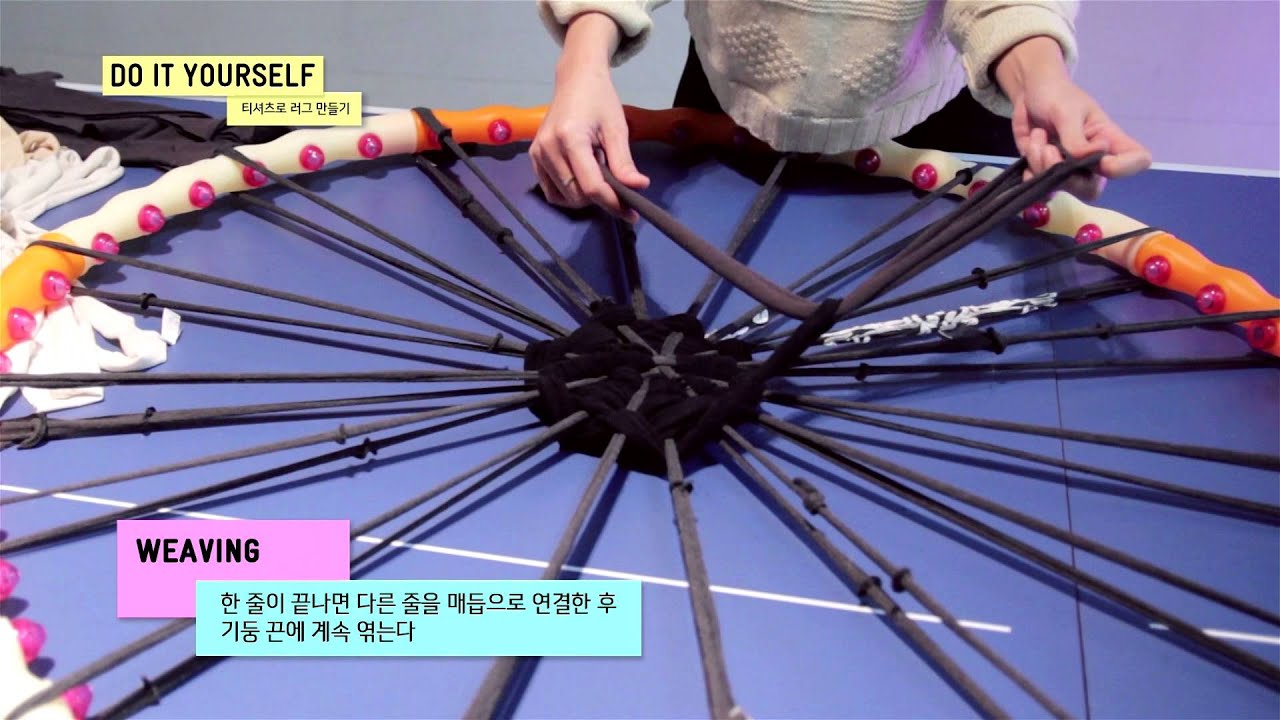VITT - DIY today - Make a T-Shirt Rug Using a Hula Hoop