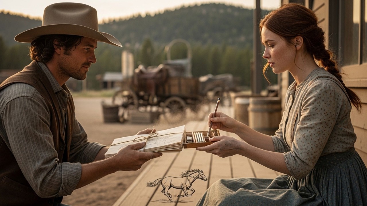 The Cowboy Found Her Drawing Pictures In The Dirt, He Bought Her Paper And Pencils The Next Week