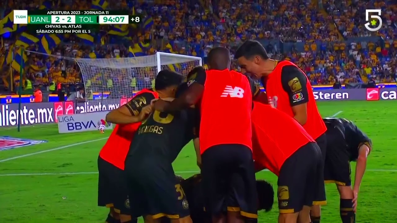 Gol de Robert Morales | Tigres 2-2 Toluca |&nbsp;Liga BBVA MX |&nbsp;Apertura 2023 -  Jornada 11