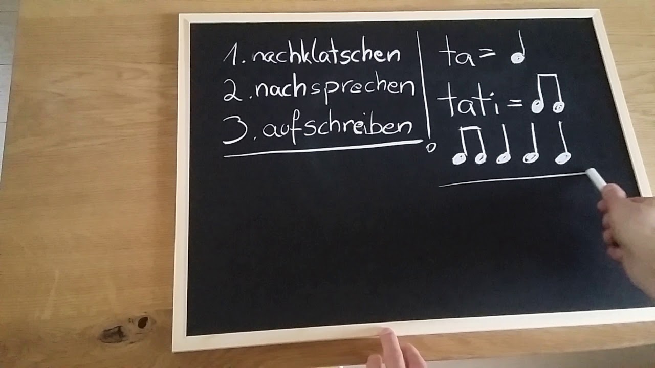 Einfache Rhythmen hören und aufschreiben lernen