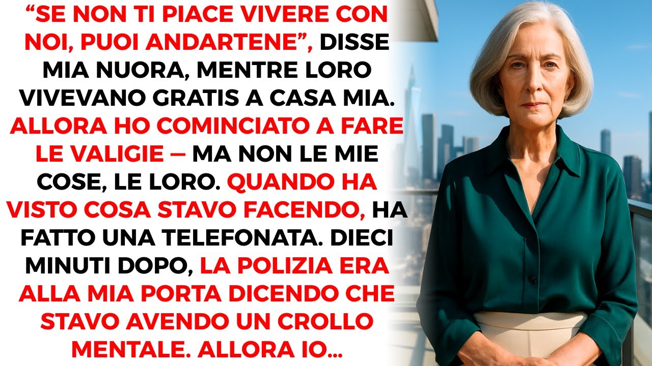 “Se Non Ti Piace Vivere con Noi, Vai Via”, Disse Mia Nuora — Mentre Loro Vivevano Gratis a Casa Mia.