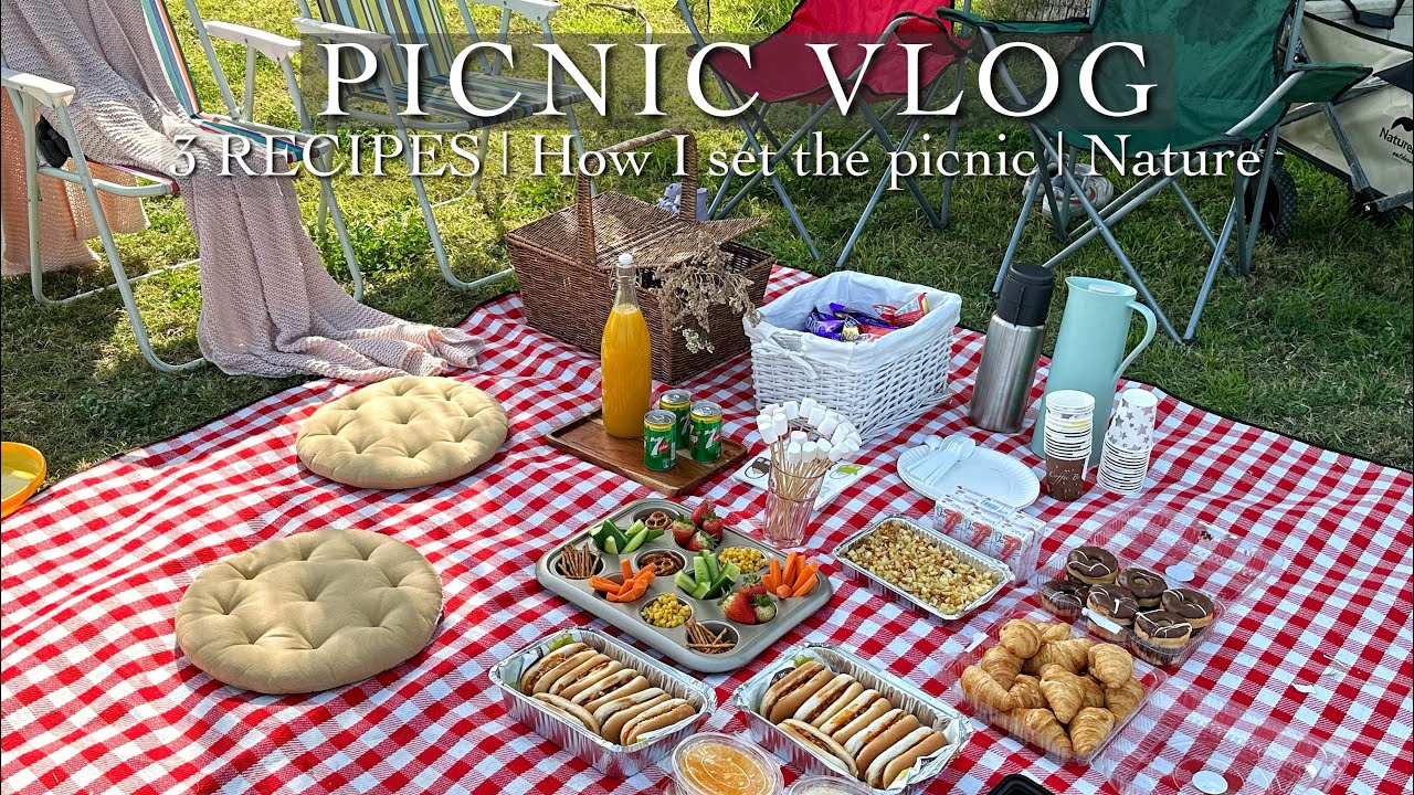 PICNIC VLOG | How I set the picnic aesthetically | 3 recipes | Kuwait National day | fun picnic idea