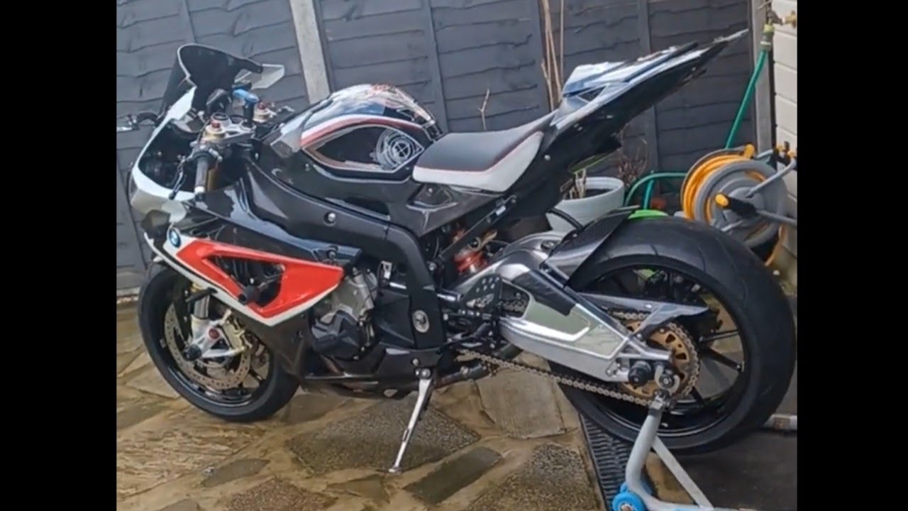 bmw s1000rr walkaround startup austin racing loud pipe.mods etc