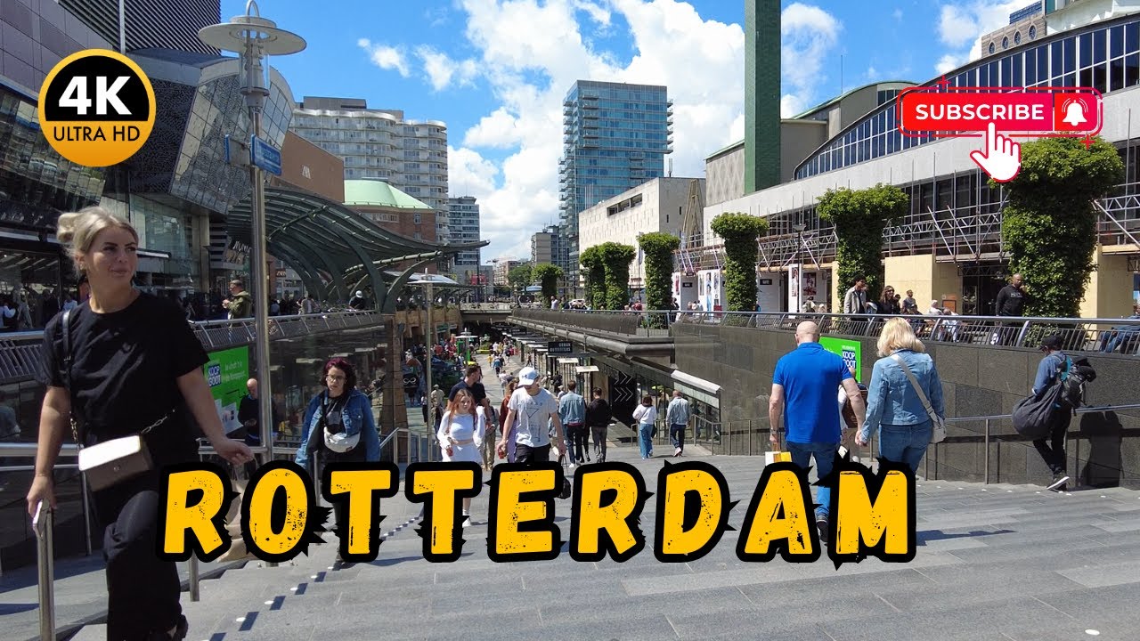 Rotterdam, the city of Netherlands 4k جولة في مدينة روتردام الهولندية
