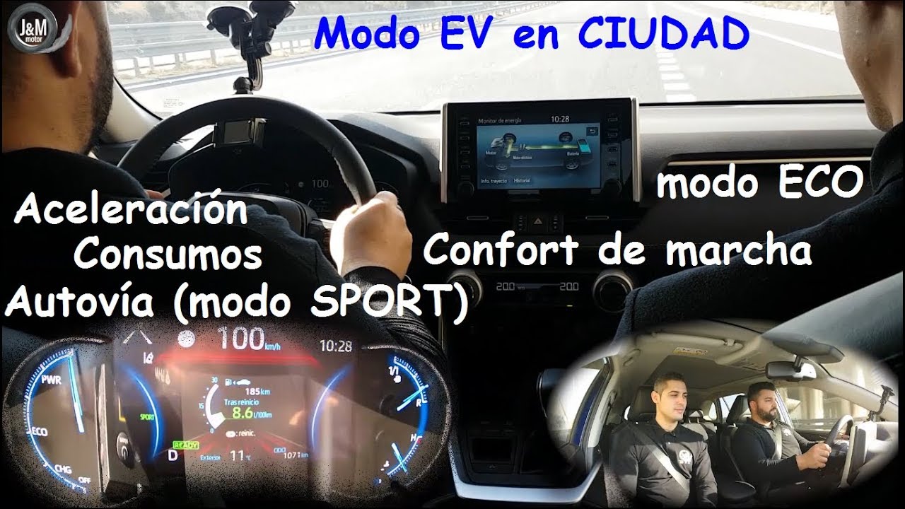 Toyota RAV4 Hybrid 2019: Modo Sport en autovía | ECO en carretera | EV en ciudad | Test Drive | 220H