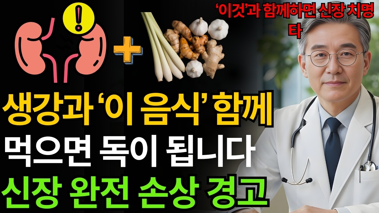 몸에 좋다는 생강, 같이 먹으면 독이 되는 음식이 있습니다 신장 망치는 최악의 궁합 TOP 3