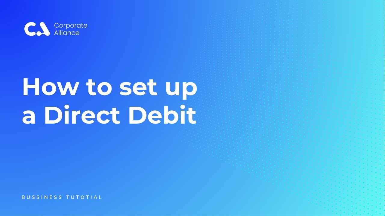 How to set up a Direct Debit