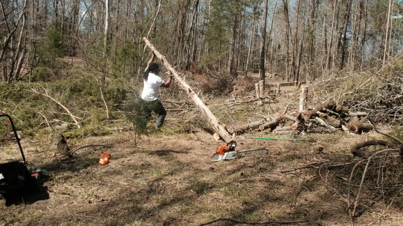 Перемещение груды срубленных деревьев… Это сложнее, чем кажется.