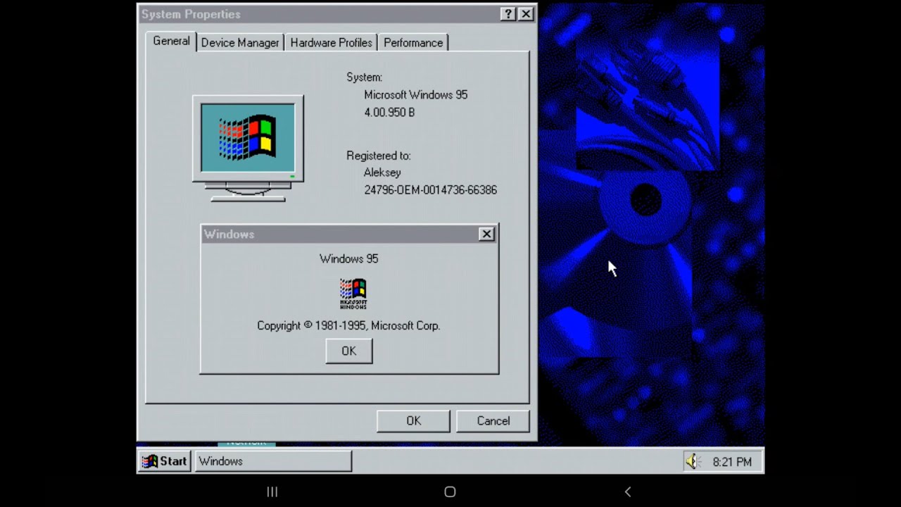 Установка Windows 95 OSR 2.1 сборка 1212 RTM