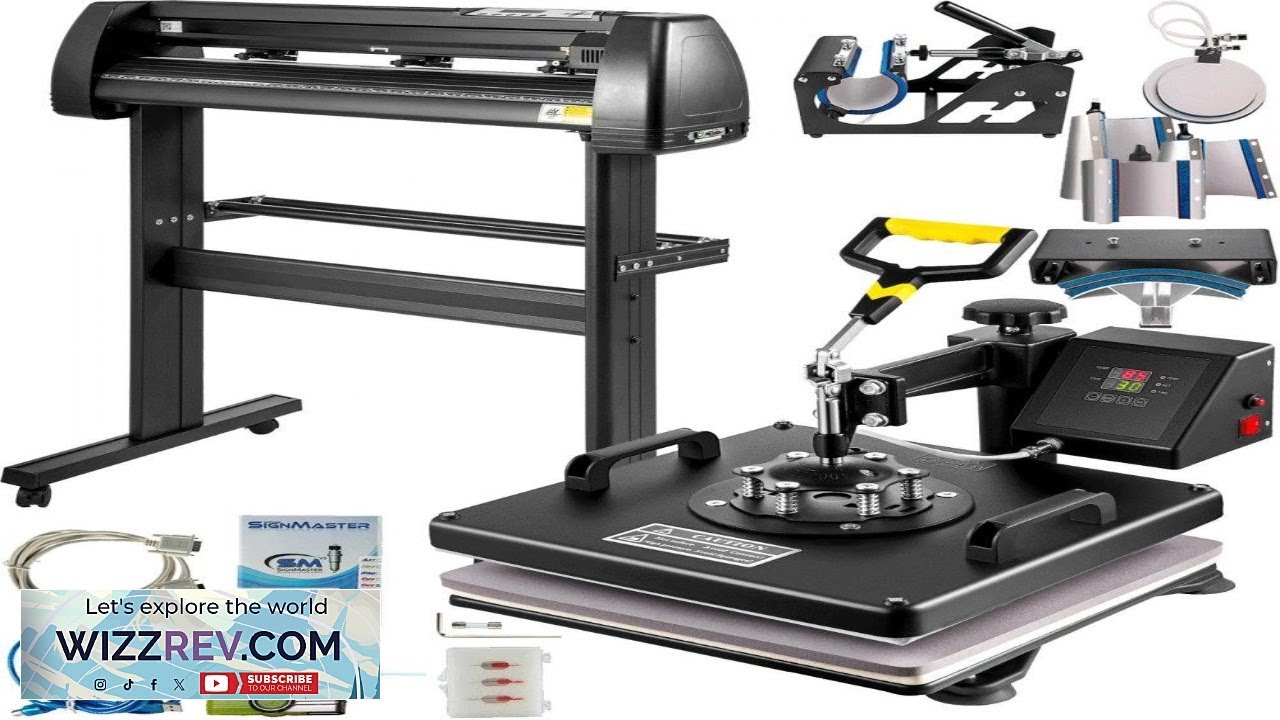 VEVOR 8 In 1 Heat Press Sublimation Machine & 28" Vinyl Cutter