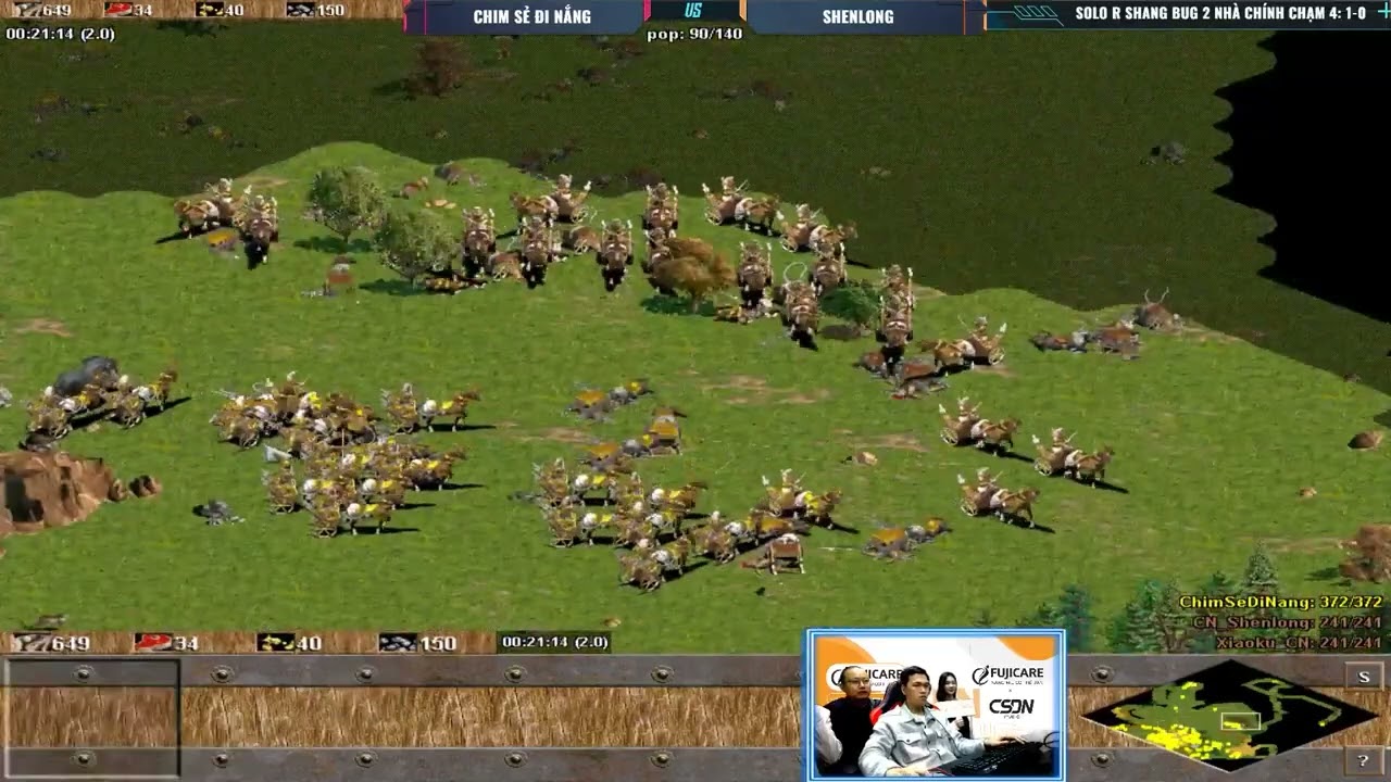 SOLO BUG 2 NHÀ CHÍNH TRẬN 2 | Chim Sẻ Đi Nắng vs ShenLong | AoE Highlights
