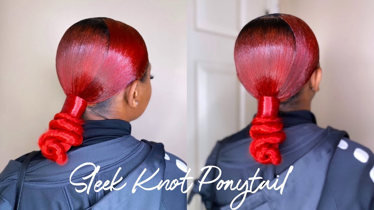 How To : Sleek Knot Ponytail Using Only Gots2Be Spray😱