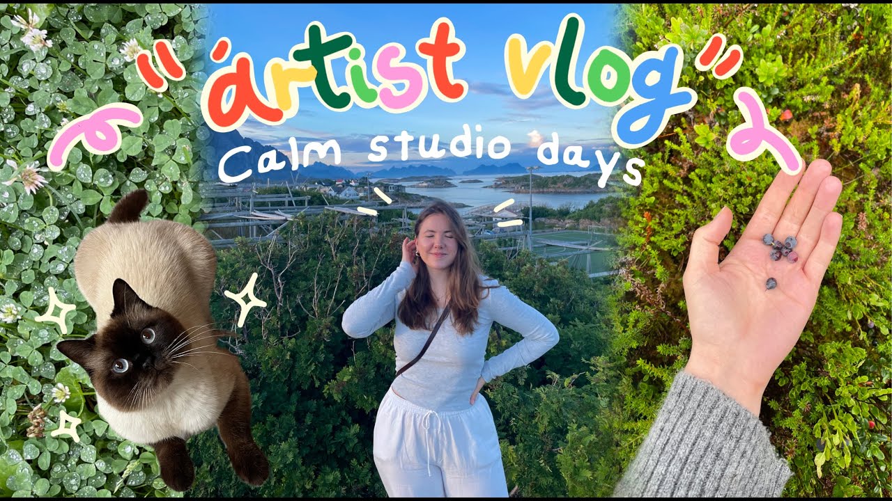 ✦Art Vlog✦ Cozy paint with me🌱| Calm and relaxing summer in Norway
