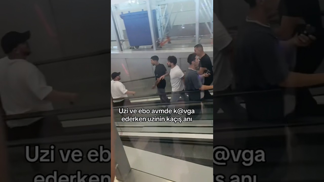 Uzi ve Ebo avmde kavga ederken uzinin ka&ccedil;ış anı