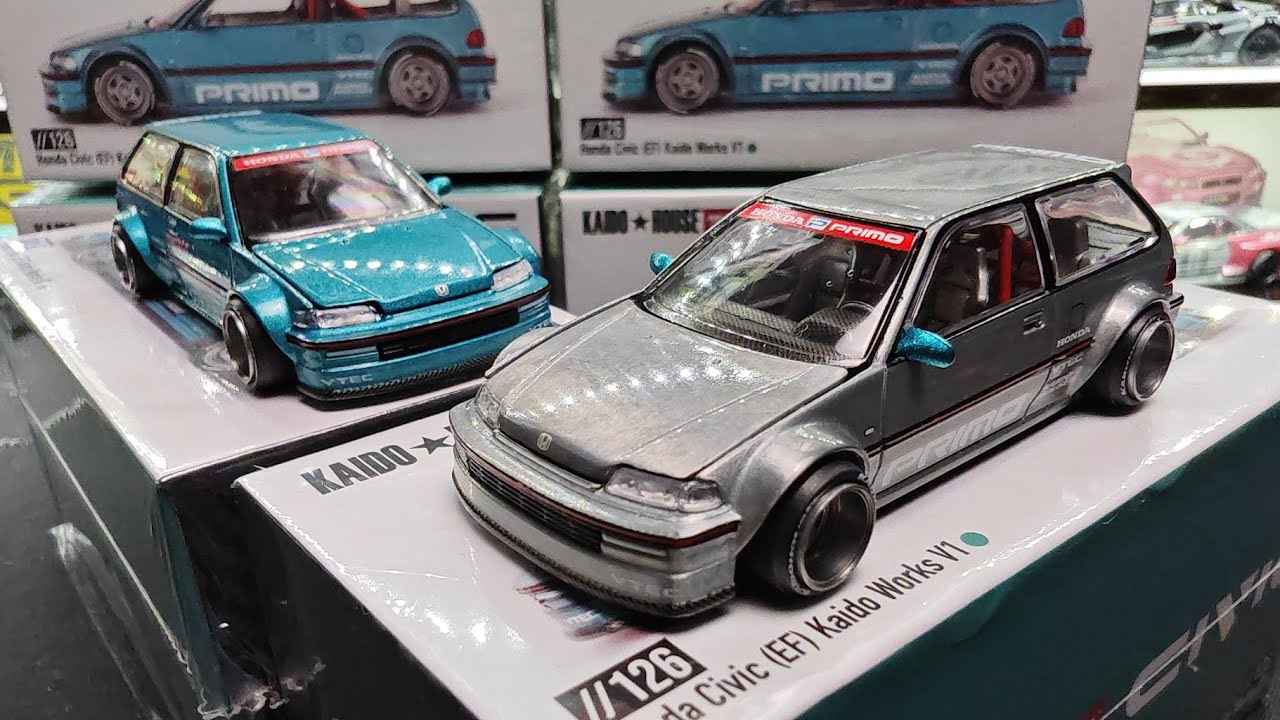 Unboxing Kaido House 1/64 HONDA CIVIC (EF) KAIDO WORKS V1  KHMG126