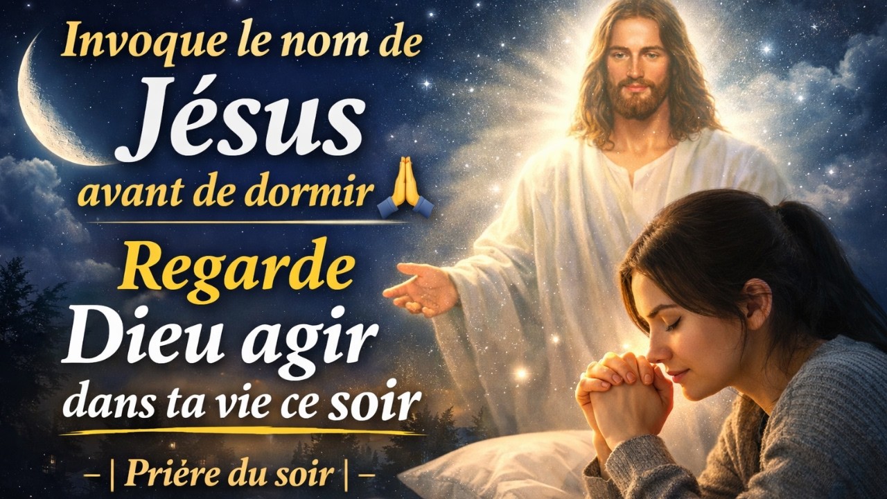 Invoque le nom de Jésus avant de dormir 🙏 Regarde Dieu agir dans ta vie ce soir | Prière du soir