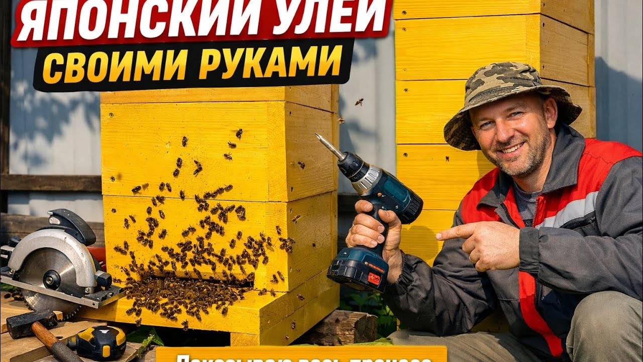 ЯПОНСКИЙ УЛЕЙ СВОИМИ РУКАМИ  ИЗ ОДНОЙ ДОСКИ,ЗА ОДИН ДЕНЬ.