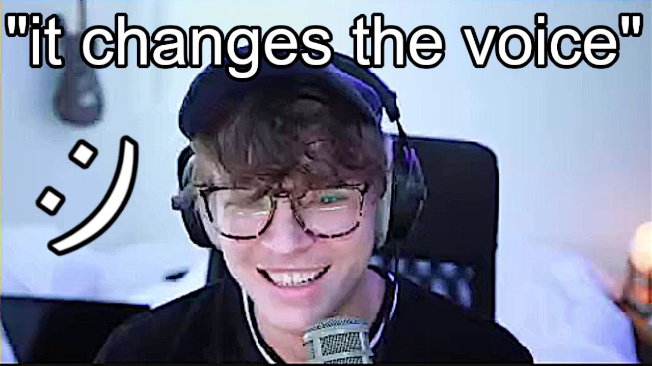 Steve is very amused by the voice changer.
