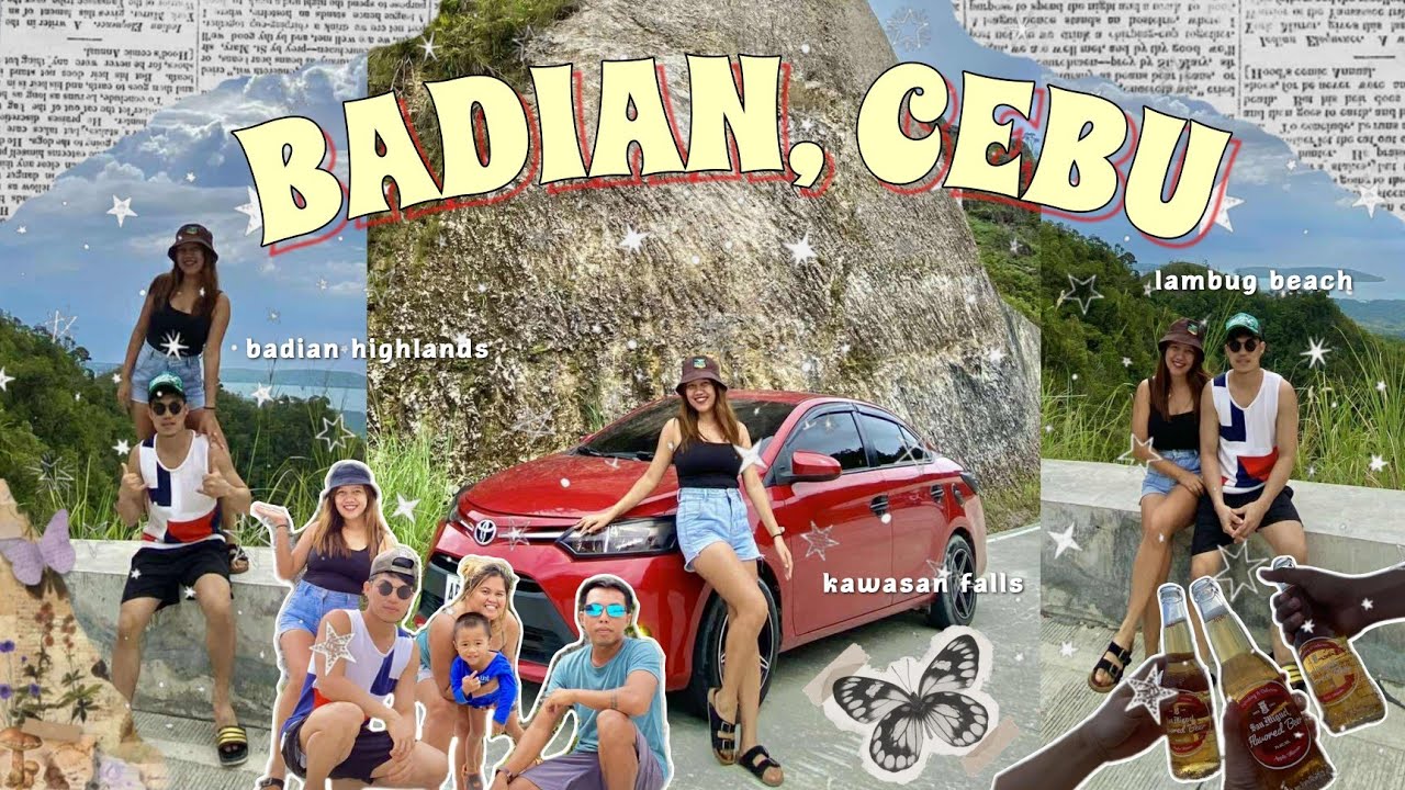 BADIAN, CEBU 2024 🌊🌴 | badian highlands, kawasan falls, lambug beach | Moshi Villacido
