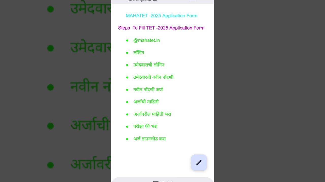 STEPS To FILL TET -2025  APPLICATION FORM