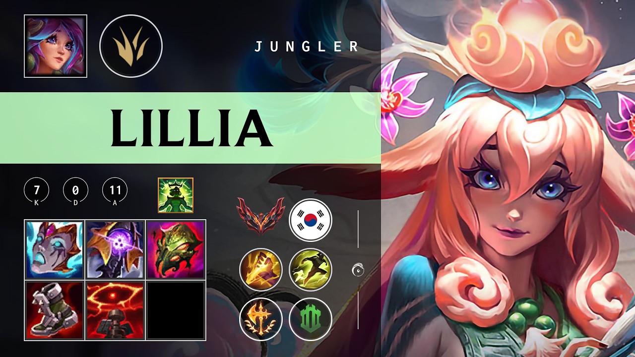 Lillia Jungle vs Lee Sin - KR Grandmaster Patch 26.04