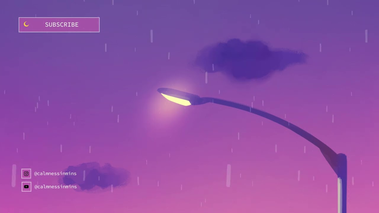 Raining in Purple Pink Sky Lofi Moment To Study, Balance, Relax, and Chill