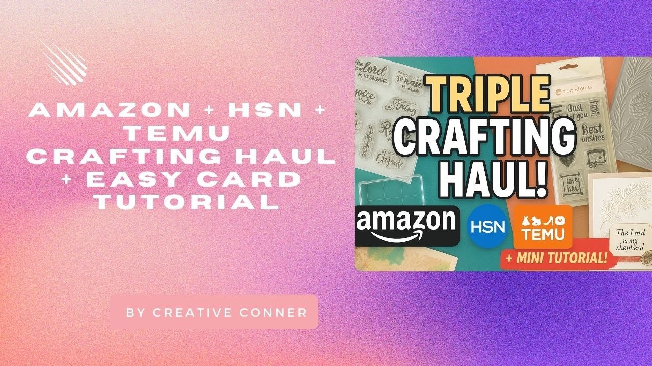 AMAZON + HSN + TEMU CRAFTING HAUL + MINI TUTORIAL #amazoncrafthaul #diamondpress #temucrafthaul